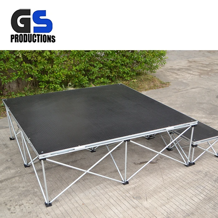 High quality aluminum adjustable portable stage platform wooden portable folding stage