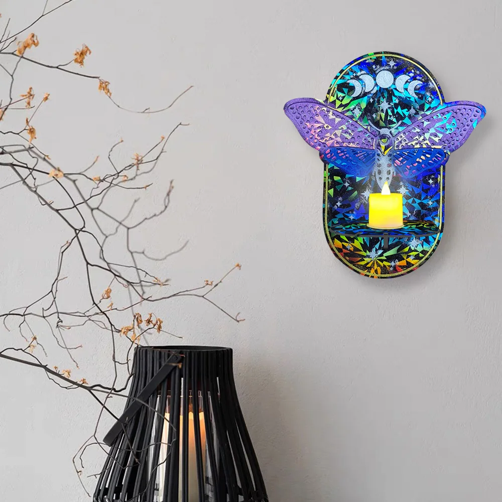 Cat, owl, snake  handmade animals shaped candle holder resin molds siliconeHandicrafts candlestick holographic mold DIY