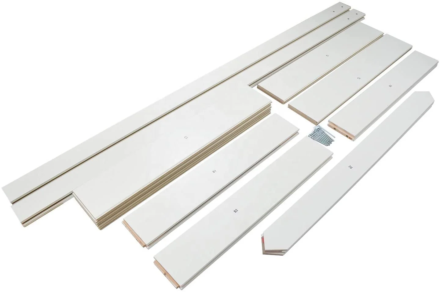 white pvc film covered MDF Wood sliding barn door with or without hardware kit and handle