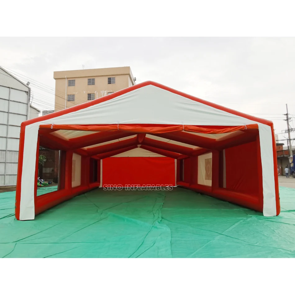 11x6m airtight portable hospital inflatable medical tent with movable doors N windows used for emergency rescue shelter