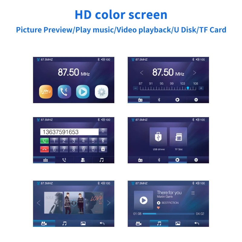 YEOPARM M6 car mp5 player 4.3 inch HD display 2 DIN FM transmitter MP3 MP4 car kit video player remote control car radio