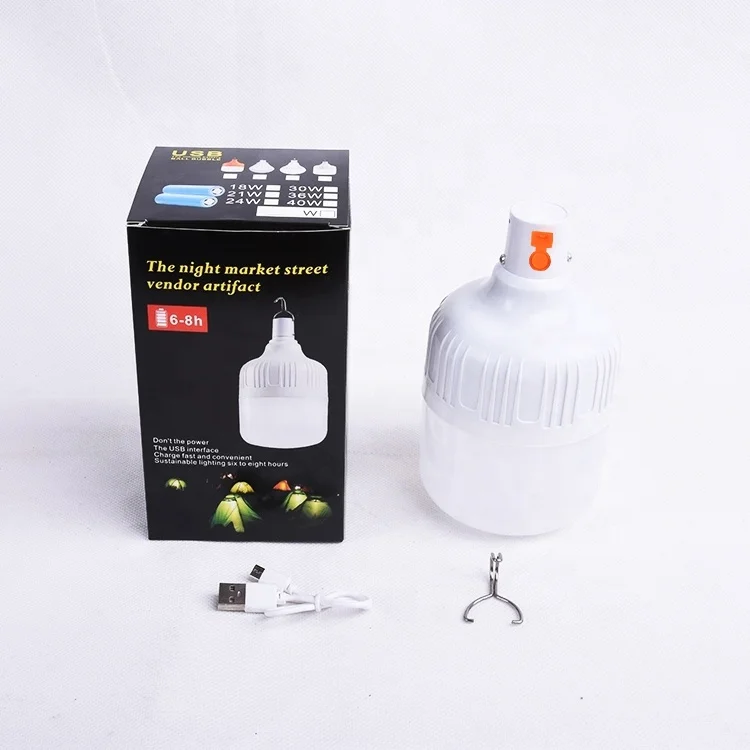 
Factory Supply Cheap Plastic Outdoor led light bulbs Multi-functional Rechargeable led bulb lights 