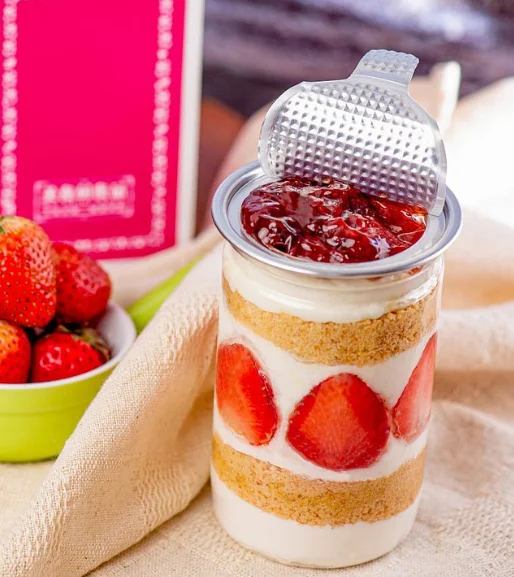 Full size Wholesale OEM PET PLA Disposable Can Bottles Full Appearance End Cap Yogurt Fruit Shake Dessert Cake Box Pop Can