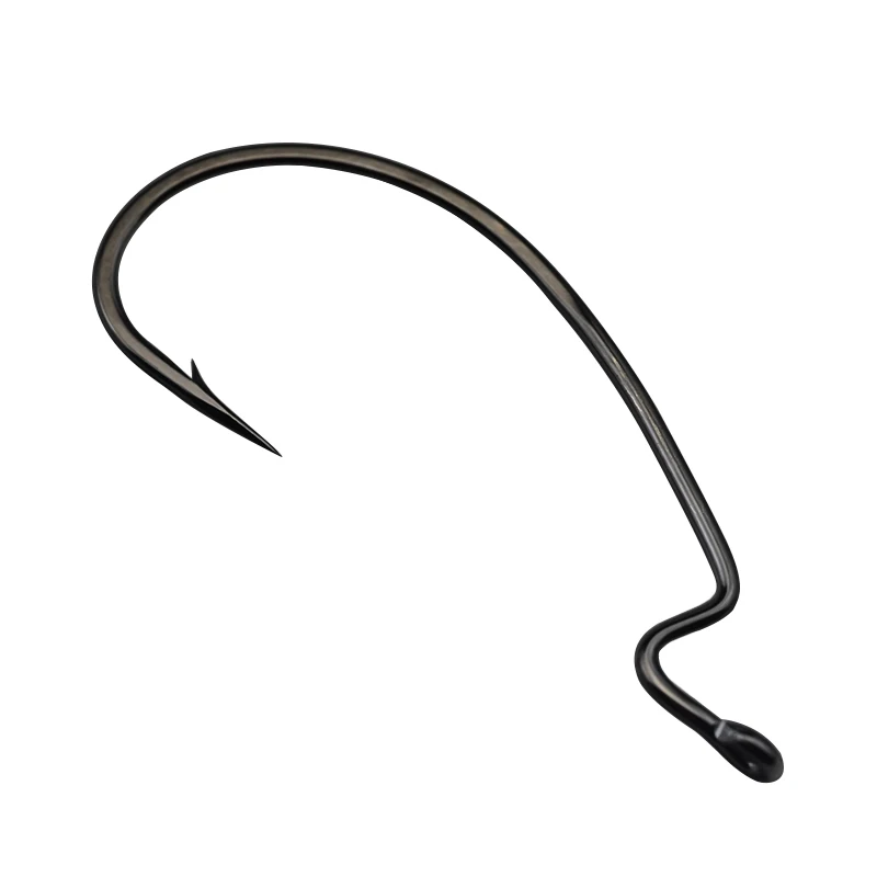 9003 Black Nickel High Carbon Steel Wide Gape Crank Hook Offset Barbed Soft Lure Worm Fishing Hooks