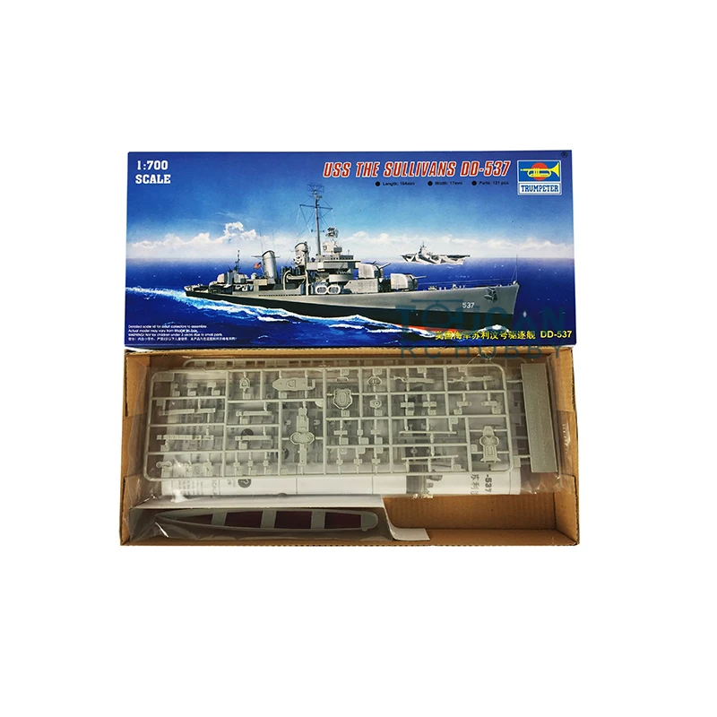 Trumpeter 05731 1/700 USS Navy Sullivans DD-537 Destroyer Model Warship Boat Kit TH05439-SMT6