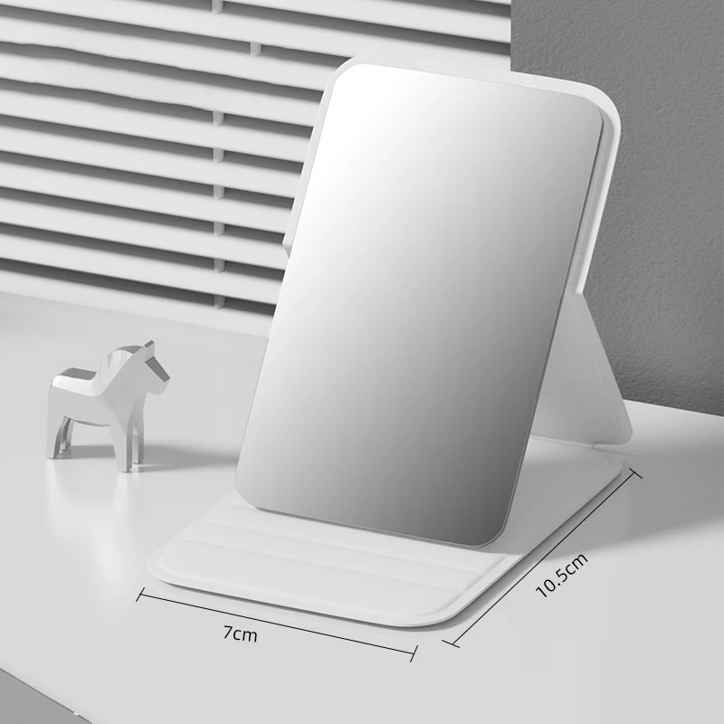 Personal Frameless Portable Beauty Adjustable Makeup Stand Mirror Leather Foldable Compact Vanity Cosmetic Mirrors