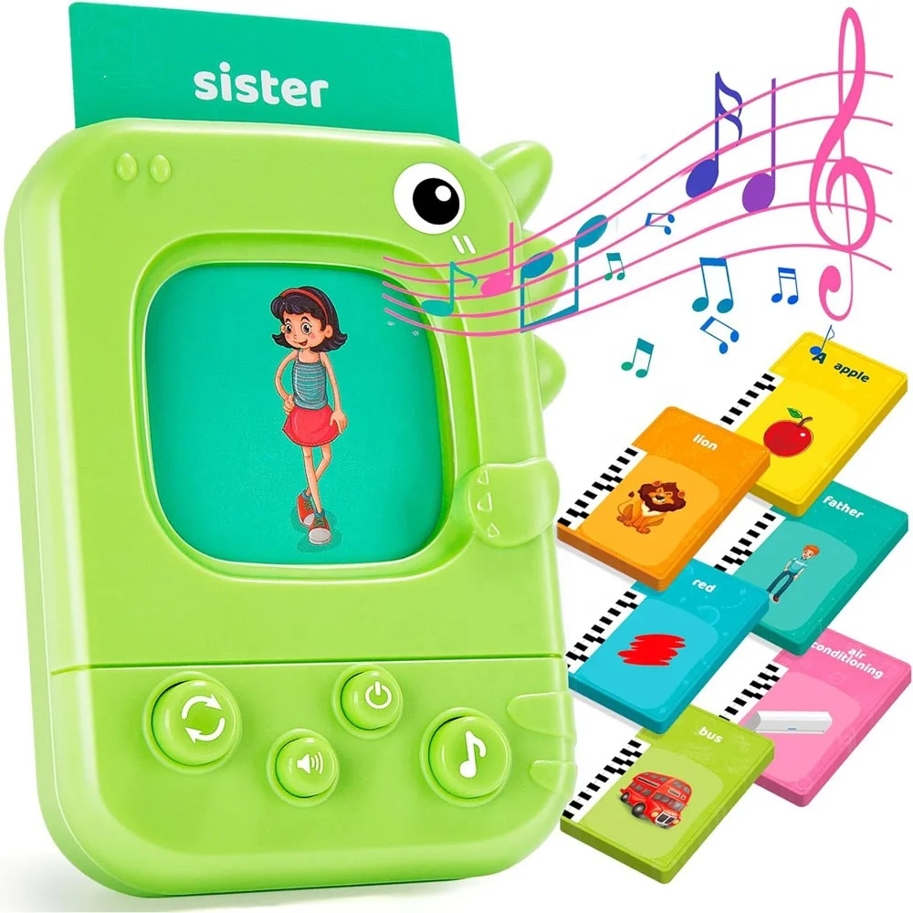 Обучающий развивающий динозавр говорящие флеш-карты игрушечный обучающий аппарат детские карманные речевые карты машинка для чтения с 96 словами