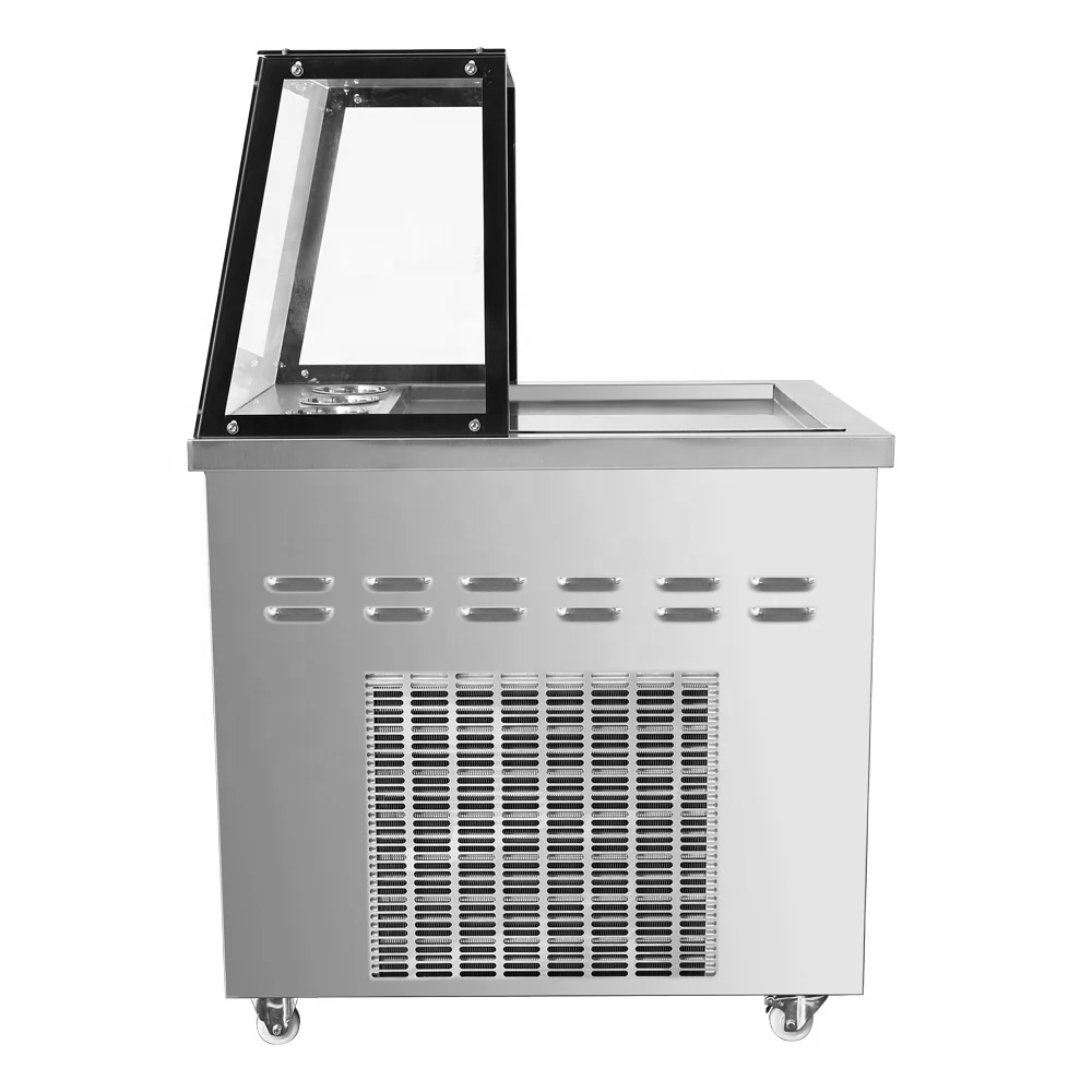 Commercial 50cm Single Pan Fried Rolled Ice Cream Roll Machine