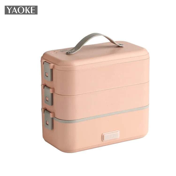 2024 New Style 60W Fast Food Warmer Electric Lunch Box 3 in 1 Food Heater Portable Electric Lunch Boxes for Car Truck Office