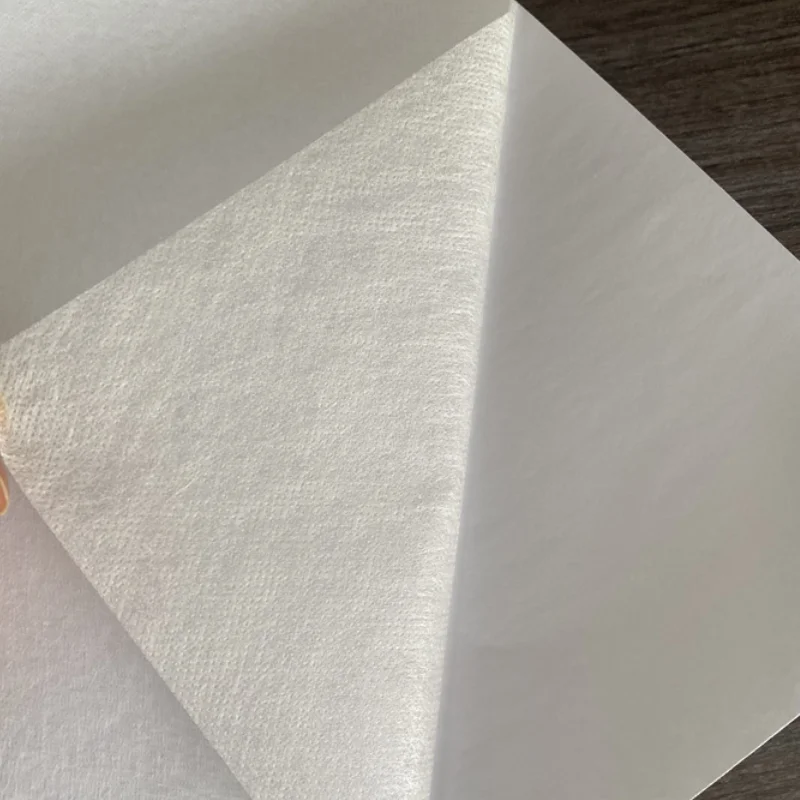 Customize White Water Soluble Backed Adhesive Non Woven For Clothing Knit Embroidery