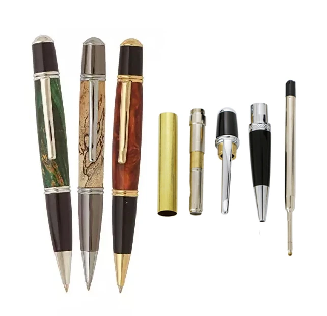 wholesale assemble ball pen turning kit  Woodturning Brass Roller Ball pen kits diy woodturning pen kits