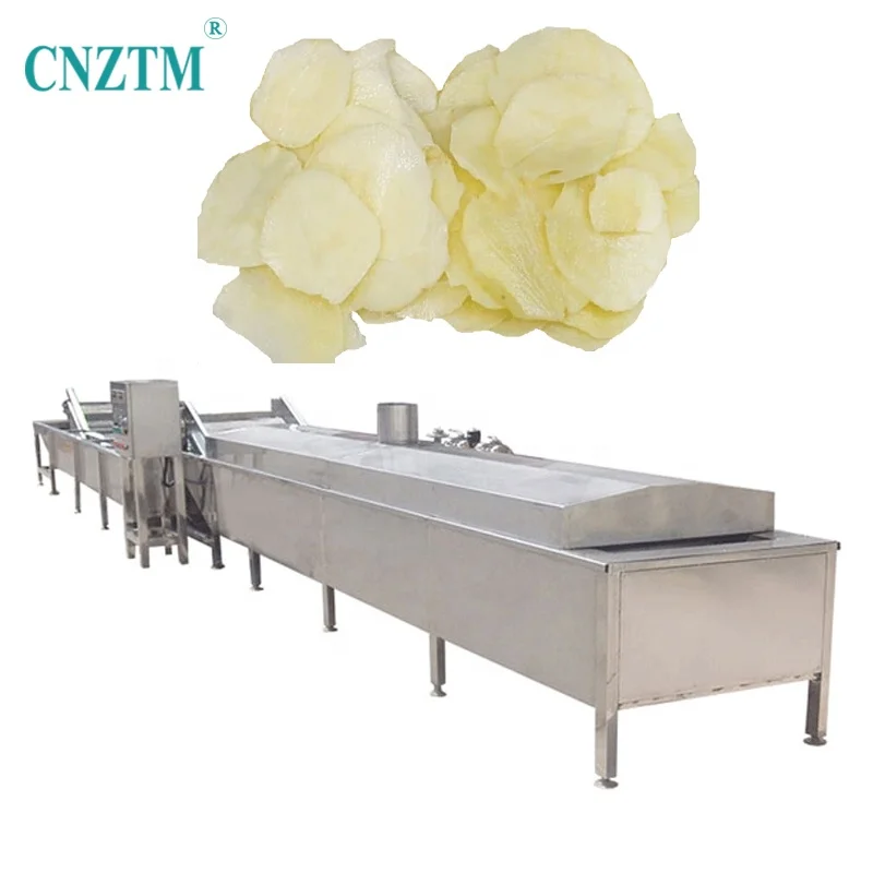 Automatic Chicken Blanched Fruit And Vegetable Onion Broccoli Corn Peanut Ginger Pea Potato Continuous Steam Blanching Machine