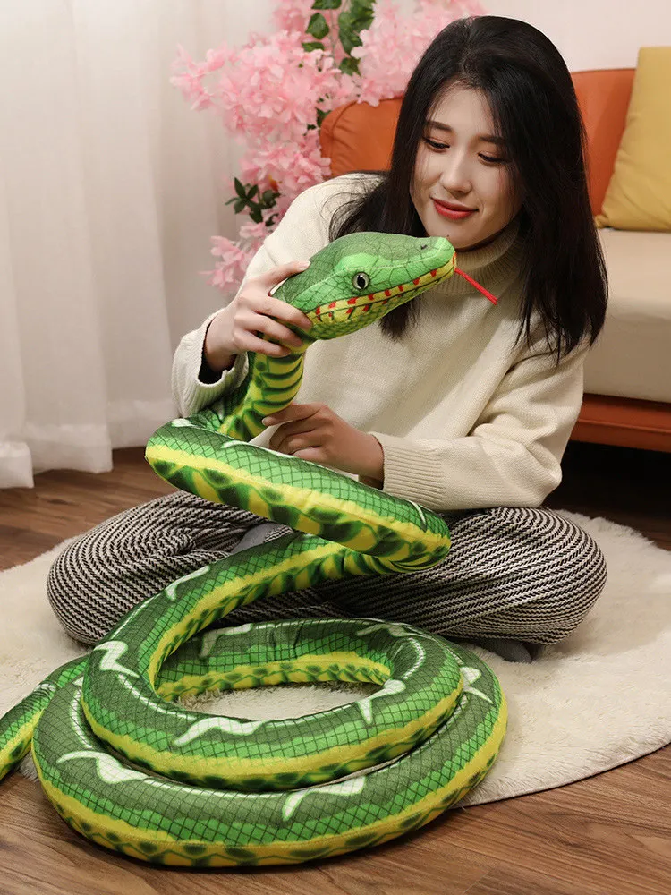 Lifelike Simulation Stuffed Wholesale Snake Realistic Snake Plush Toy Snake Stuffed Animal Toy