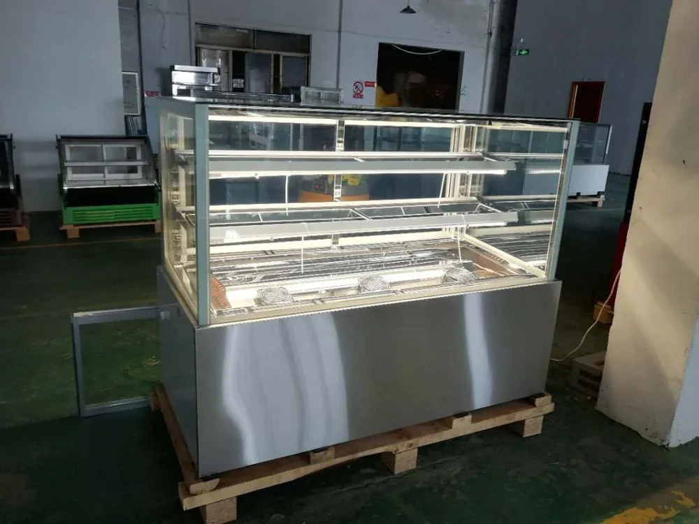 stainless Steel Refrigerated Bakery Showcase, Cake Display Fridge for Cafes