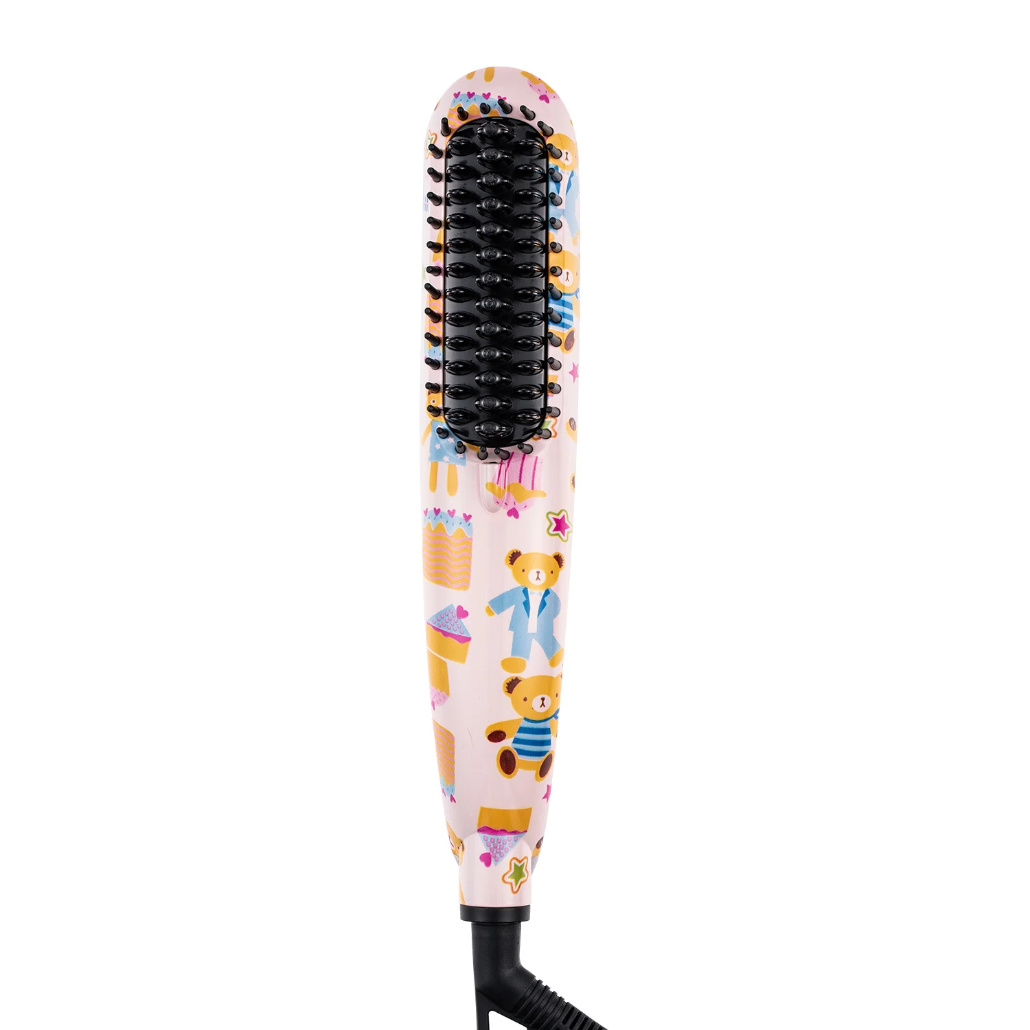 Ceramic Plated Fast Heating Rotating Electric Hairbrush Hair Straightener Brush