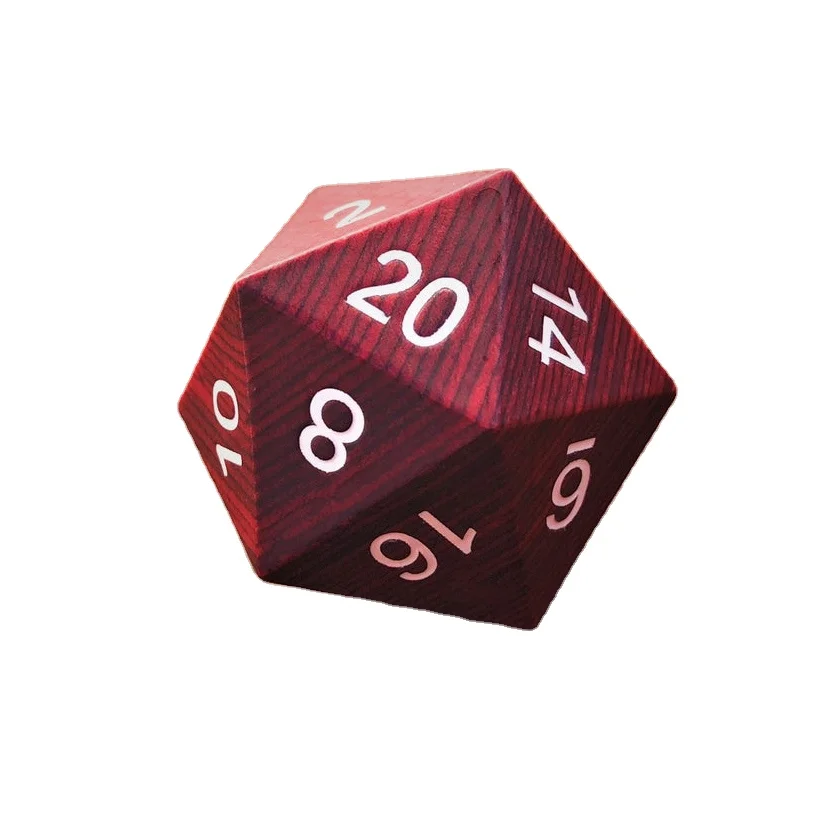 Custom Large D20 Polyhedral Wooden Dice Set Board Game Wood Dice