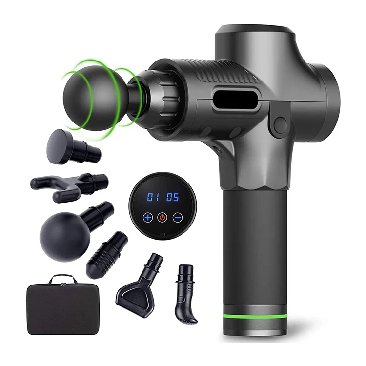 High Quality Brushless Electrical Deep Vibrating Tissue Fascia Muscle Massager Gun with Case