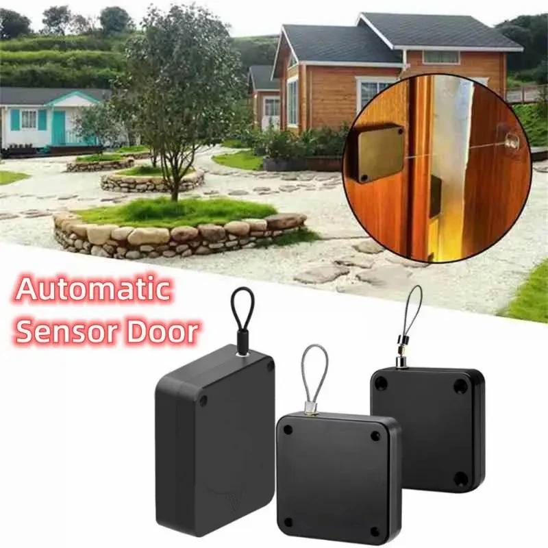 Automatic Door Closer Punch-free Automatically Close For Sliding Door Glass Door Sensor Closer 500G Tension Closing Device