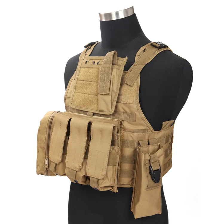 In Stock Camo Tactical Vest Plate Carrier with Magazine Pouch Other Safety Tactical Supplies