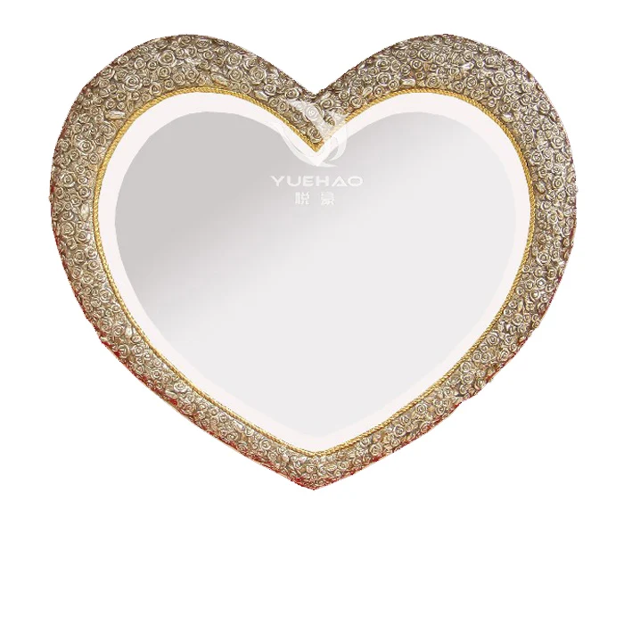 Old fashioned style five star hotel decorative mirror wedding PU Mirror Frame