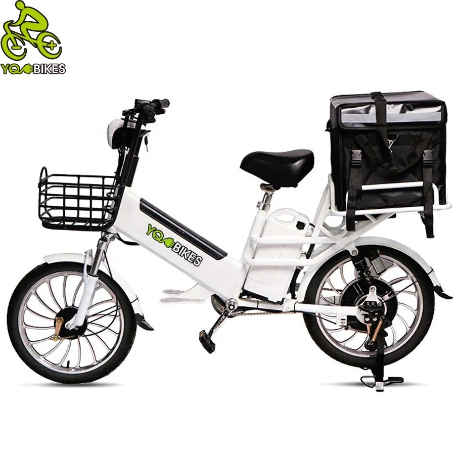 Brand New Double Battery 48v30ah Electric Cargo Bike Fast Food Pizza Delivery E Bikes 2022 Electric Bicycle with Pedal YQEBIKES