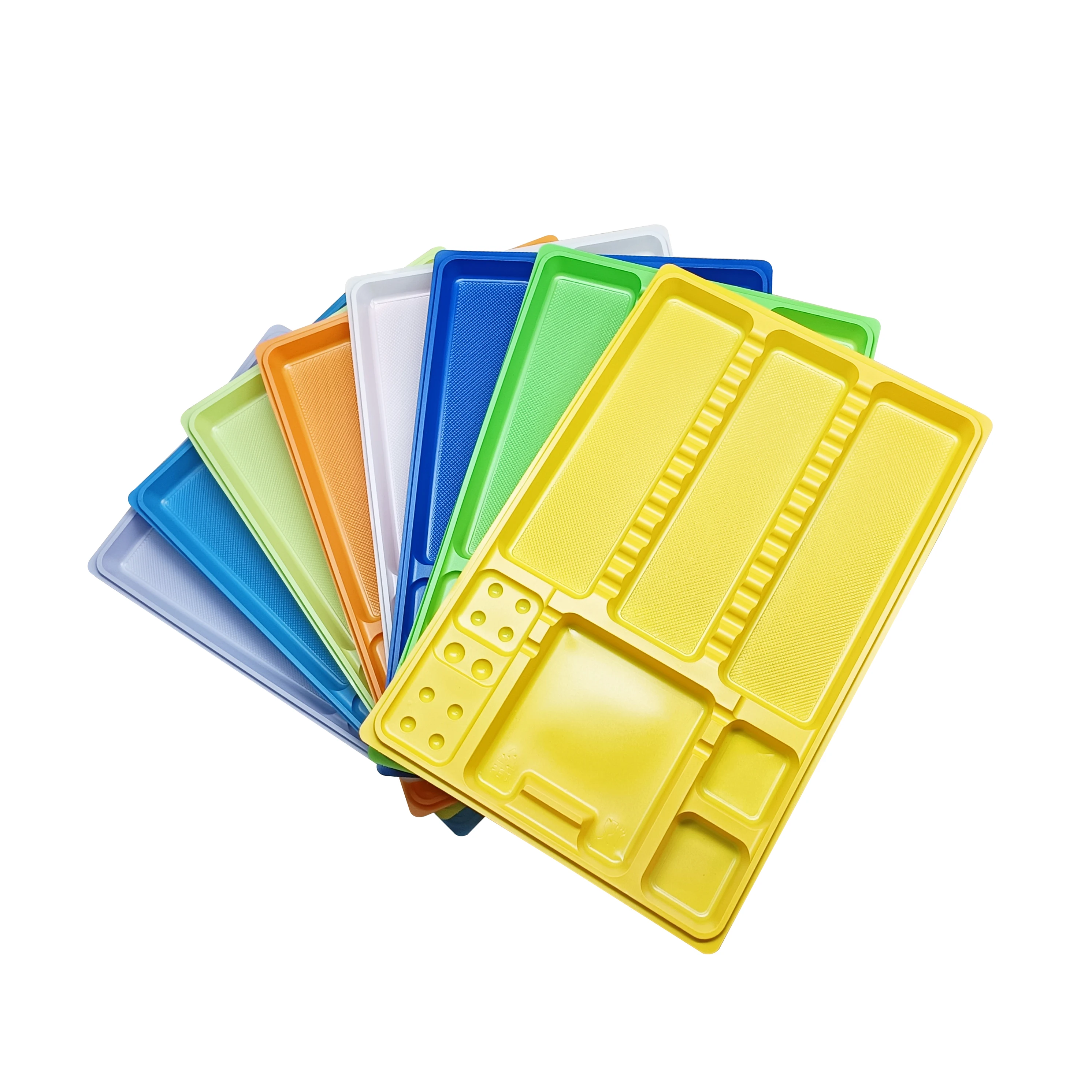 Высококачественный цветной пластиковый лоток медицинский заказной разделенный стоматологический одноразовый