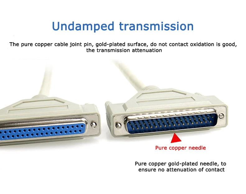 DB37 male to male to female data connection cable industrial control data cable computer connection data cable
