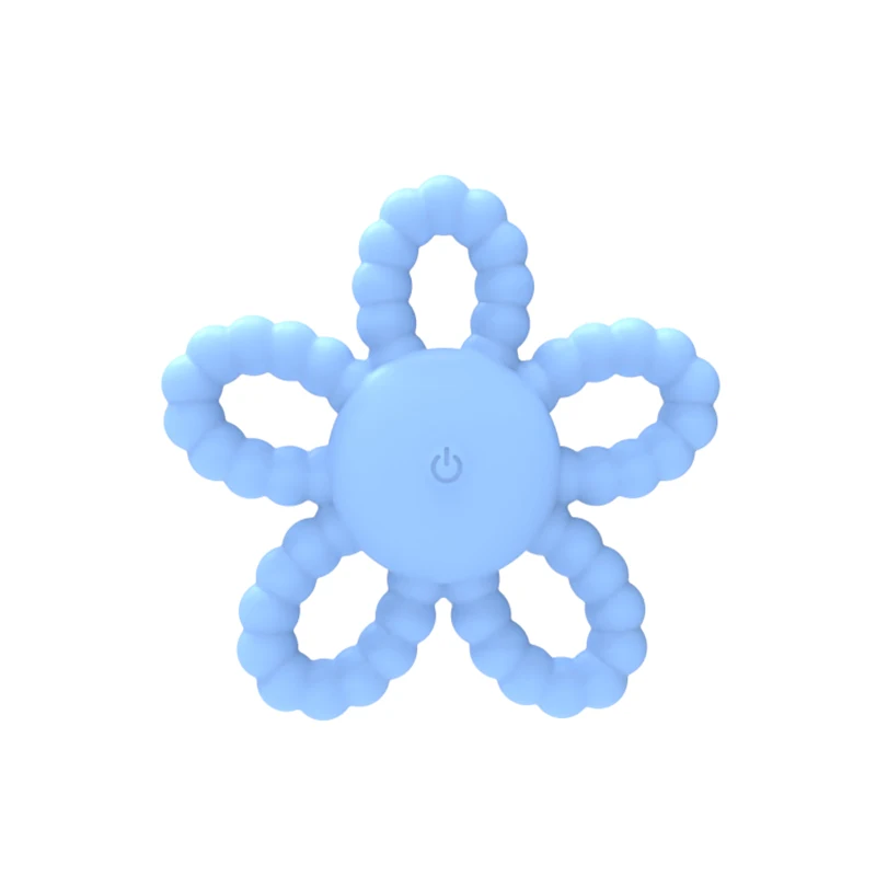 2024 Newest Food Grade Silicone Baby Vibrating Teether Free Bpa Sensory Exploration Teething Relief with Soothing Vibrations Toy