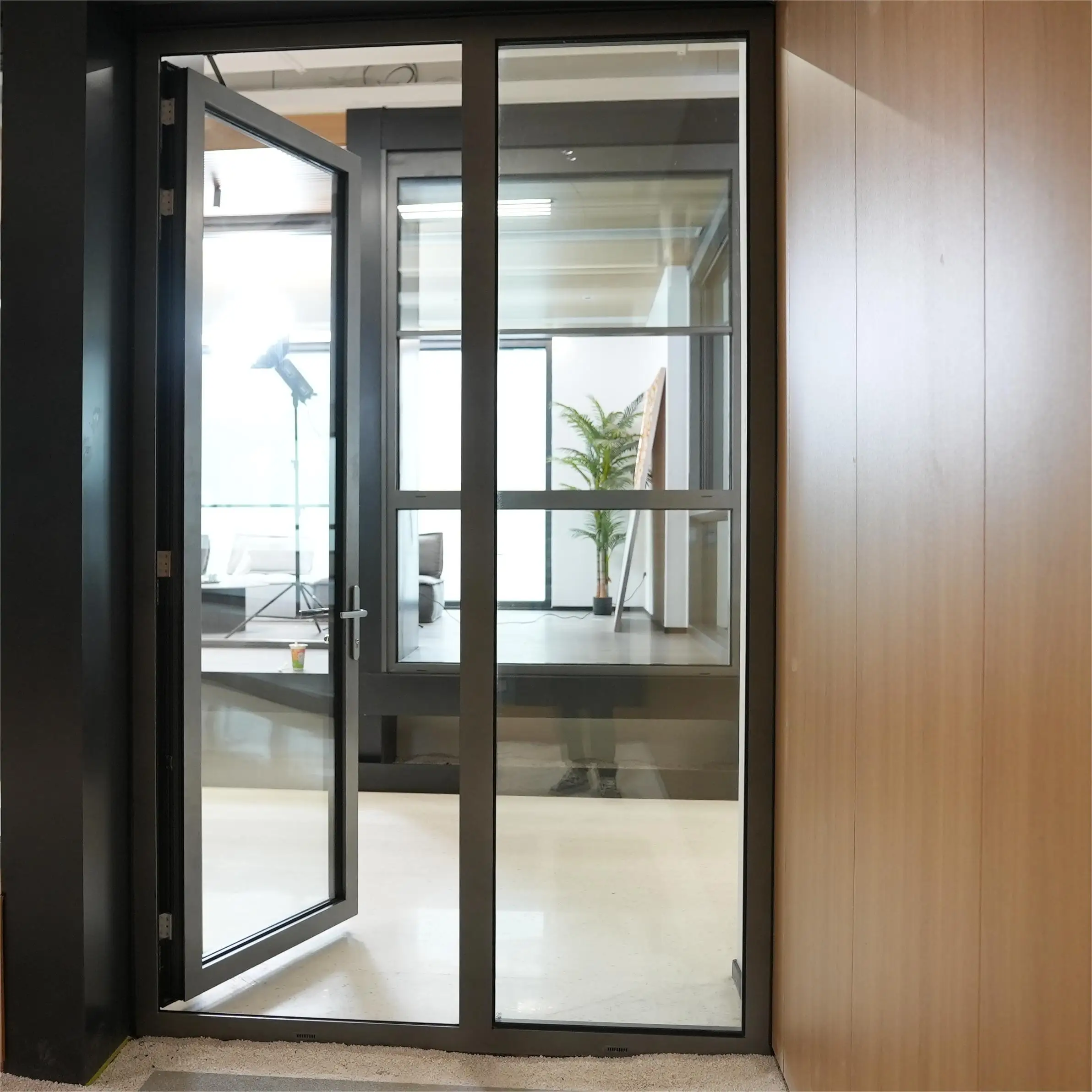 High end Customized Speialty Shape  Doors Narrow Frame Exterior Metal Arch Single Cheap Modern Aluminum Casement Arc Door