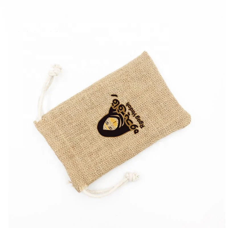 
Linen Hessian Bag Jute Sack Pouch for Coffee Cocoa / Coffee Tea Beans Hemp Pouch 
