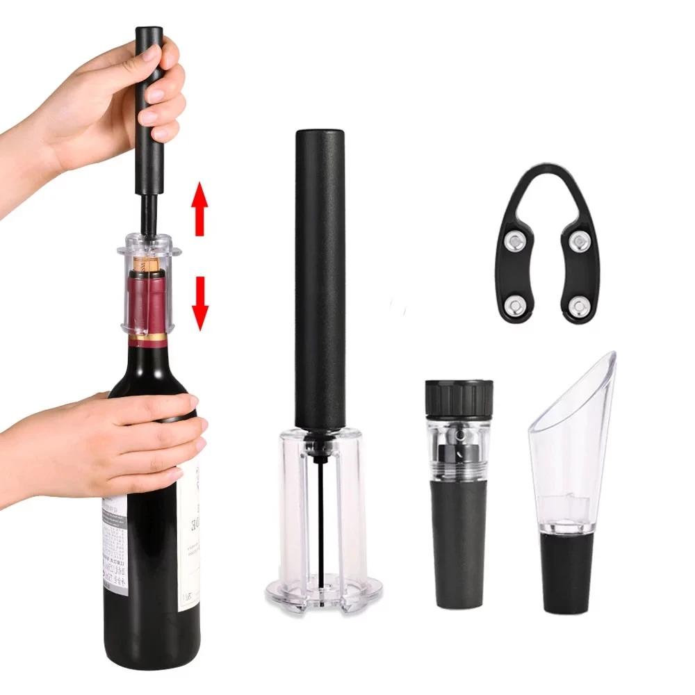 Wine Opener Air Pump Pressure Vacuum Wine Bottle Corkscrew Pin Type Cork Out Tool Wine Opener Bar Accessories