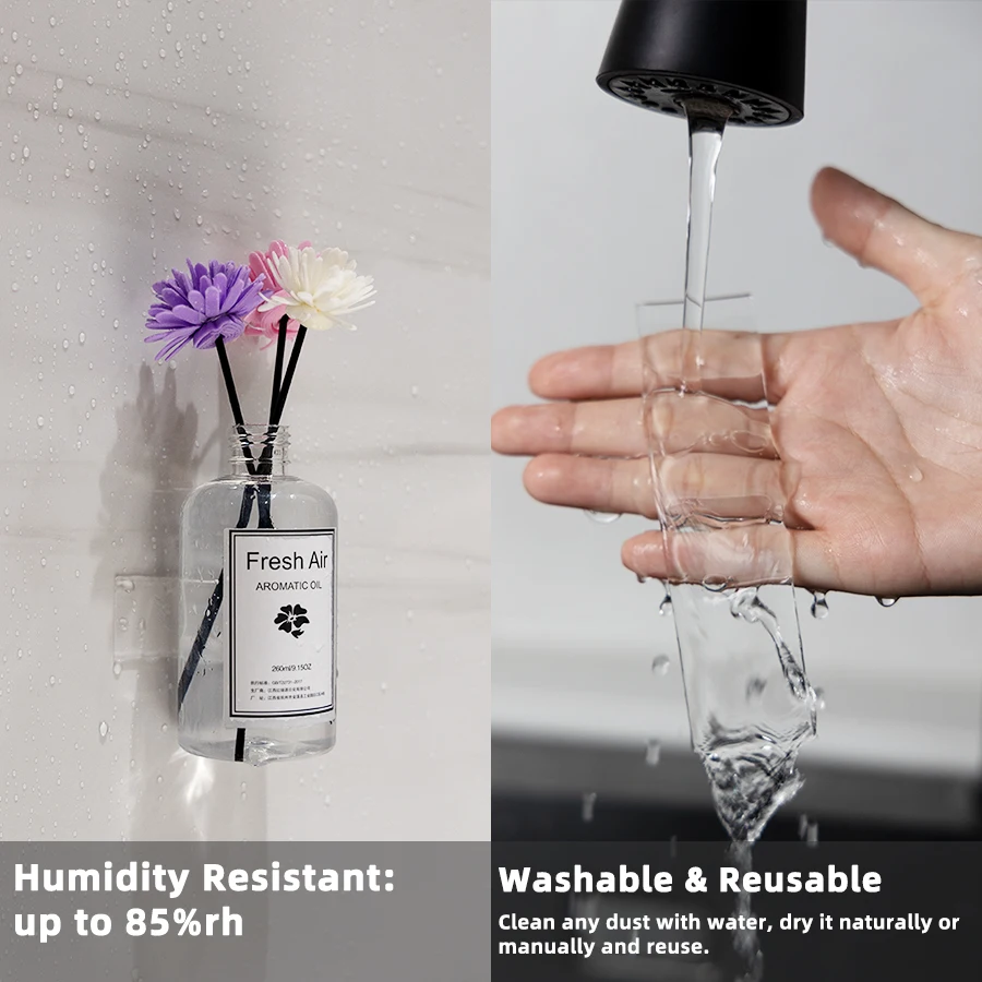 Popular Home Cleaning Waterproof PET Adhesive Tape Transparent NoTrace Reusable Pressure Sensitive Double Sided Tape Lengths