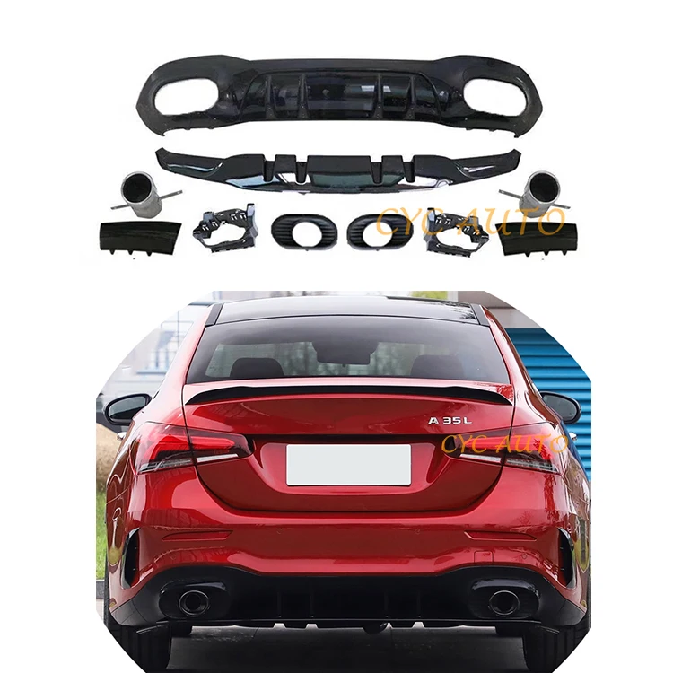 A35 car rear parts rear diffuser for Mercedes Benz A CLASS W177 Sport Sedan 2019 2020 2021+ A180 A200 A250