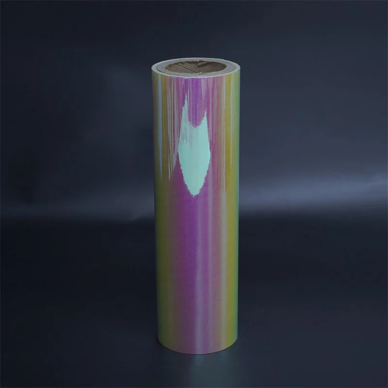 Food Grade Flexible Packaging Pet rainbow Laminating Film Plastic Laminated Film Roll Form Printed Moisture Proof Customized So