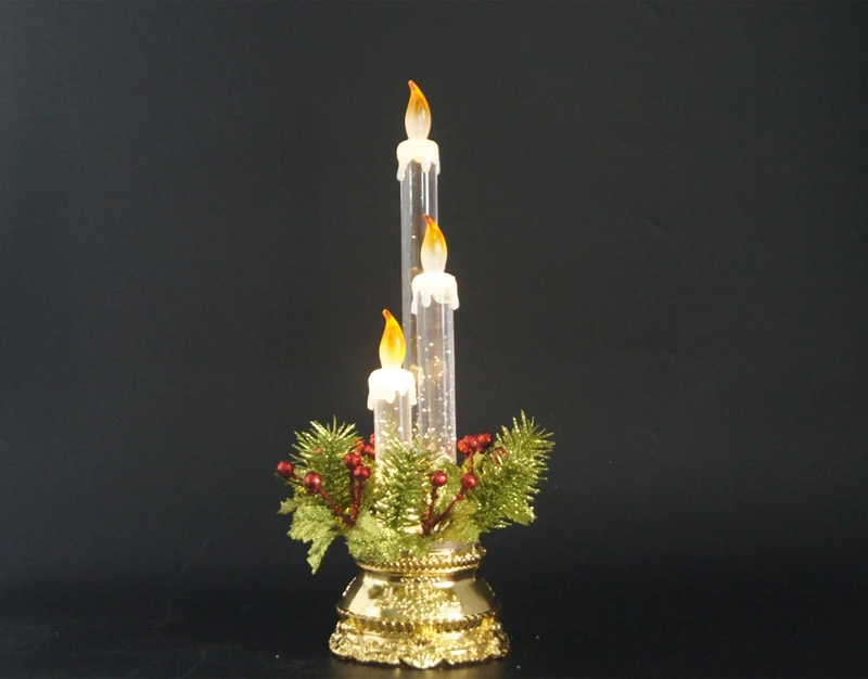 2024 Christmas candle lamp light Battery supply flameless led candles with moving flame