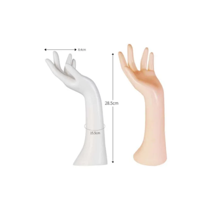 Skin and white mannequin hand for jewelry display bag display cosmetics display women ABS plastic mannequin hand