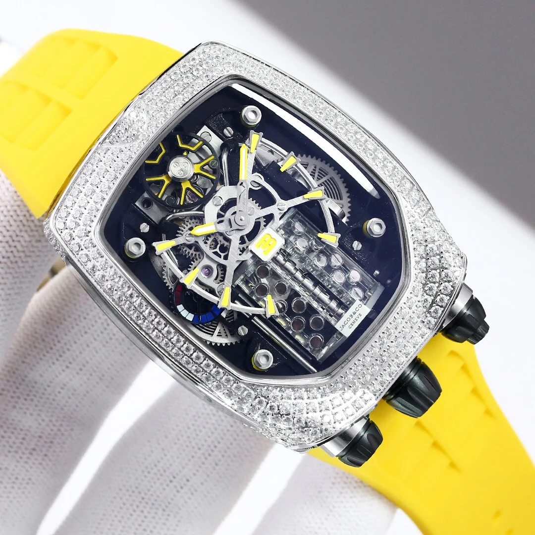 Mens watches luxury Brand GMT 54mm Automatic Watch 316L Steel Master V16 movement Mechanical Watches OEM Rectangle Wristwatches