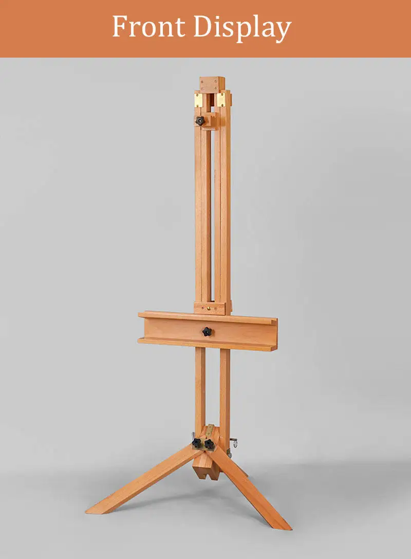 Glitter Vintage Folding Wooden Easel Foldable Floor Artist Studio Easel for Painting Display