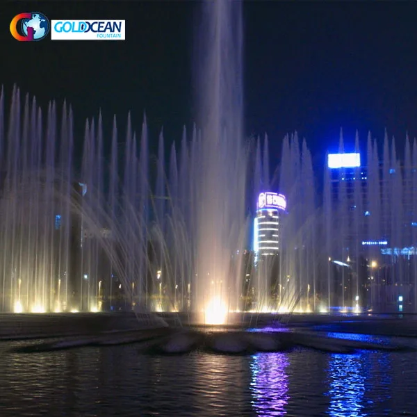 LED Light Dancing Water Stainless Steel Floating Musical Fountain