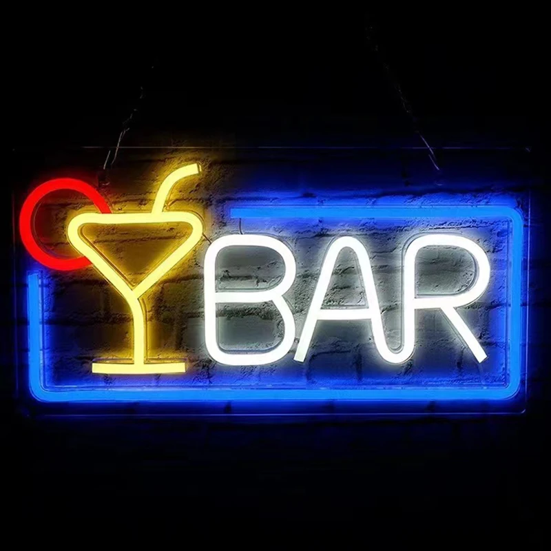 Decoration Lights hot selling neon bar signs custom led neon sign lights open business advertising board 5V