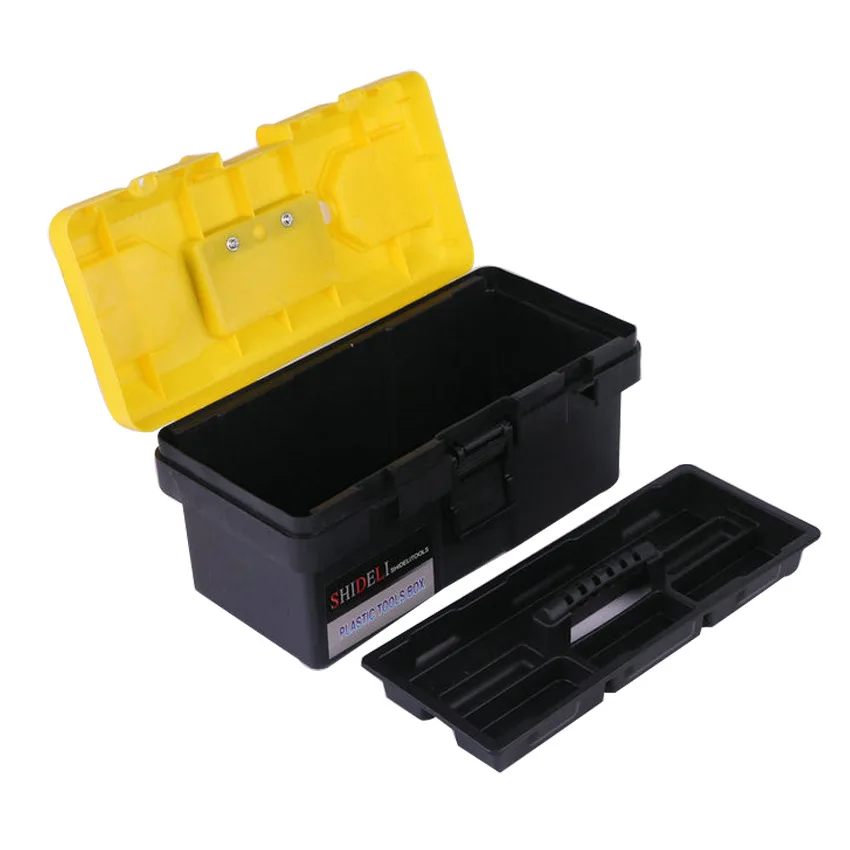 ABS Yellow and black plastic tool box set mechanic