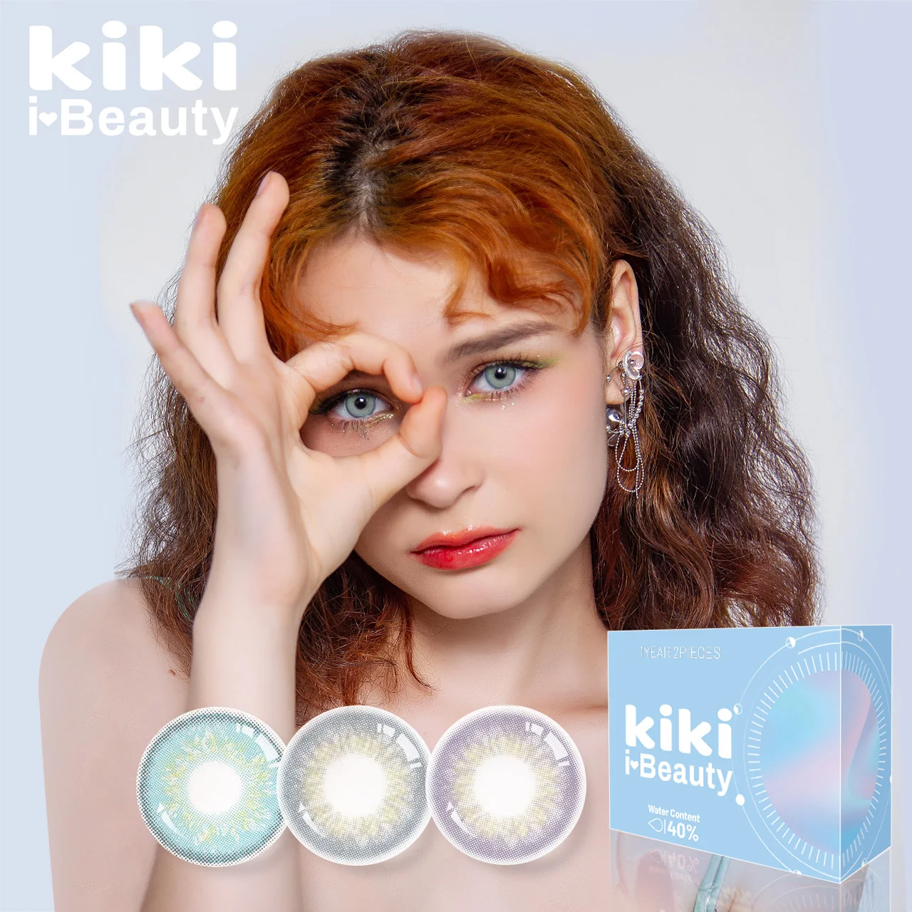 KiKi красота 3 вида цветов косметический Модные Контактные линзы ежегодно цветные контактные проиводства компании