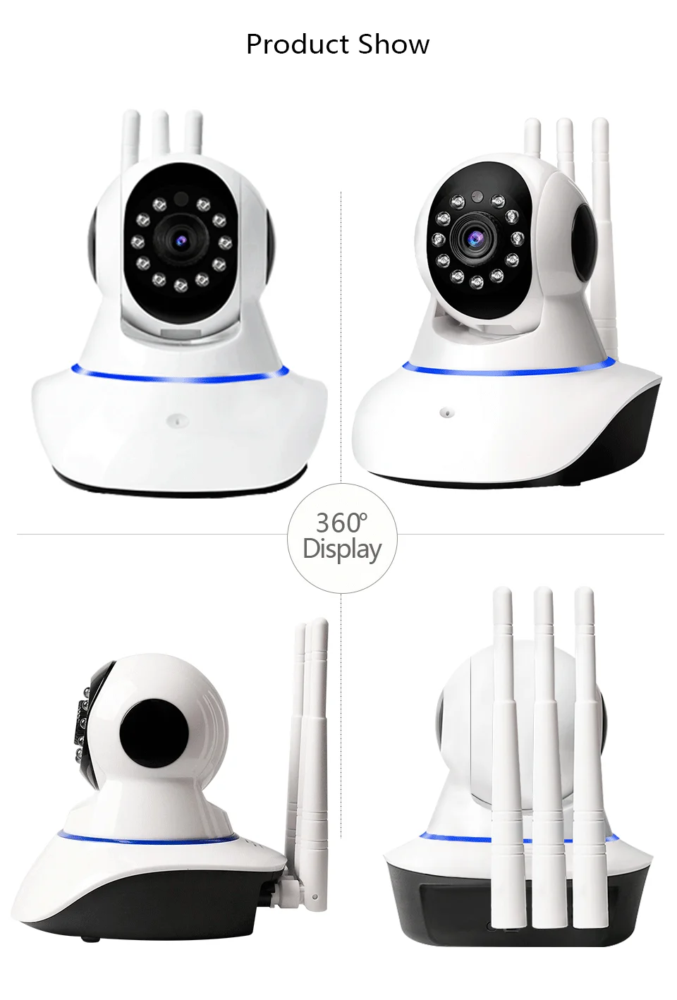 Indoor Smart Home Wifi Wireless Camera Audio Baby Care Monitor 1mp Camera Baby Audio Monitor