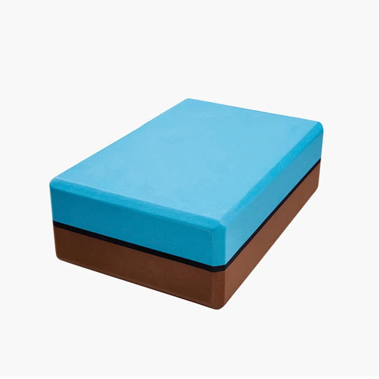 Custom Logo Printed Brick Natural Cork Soft EVA Customize Yoga Block