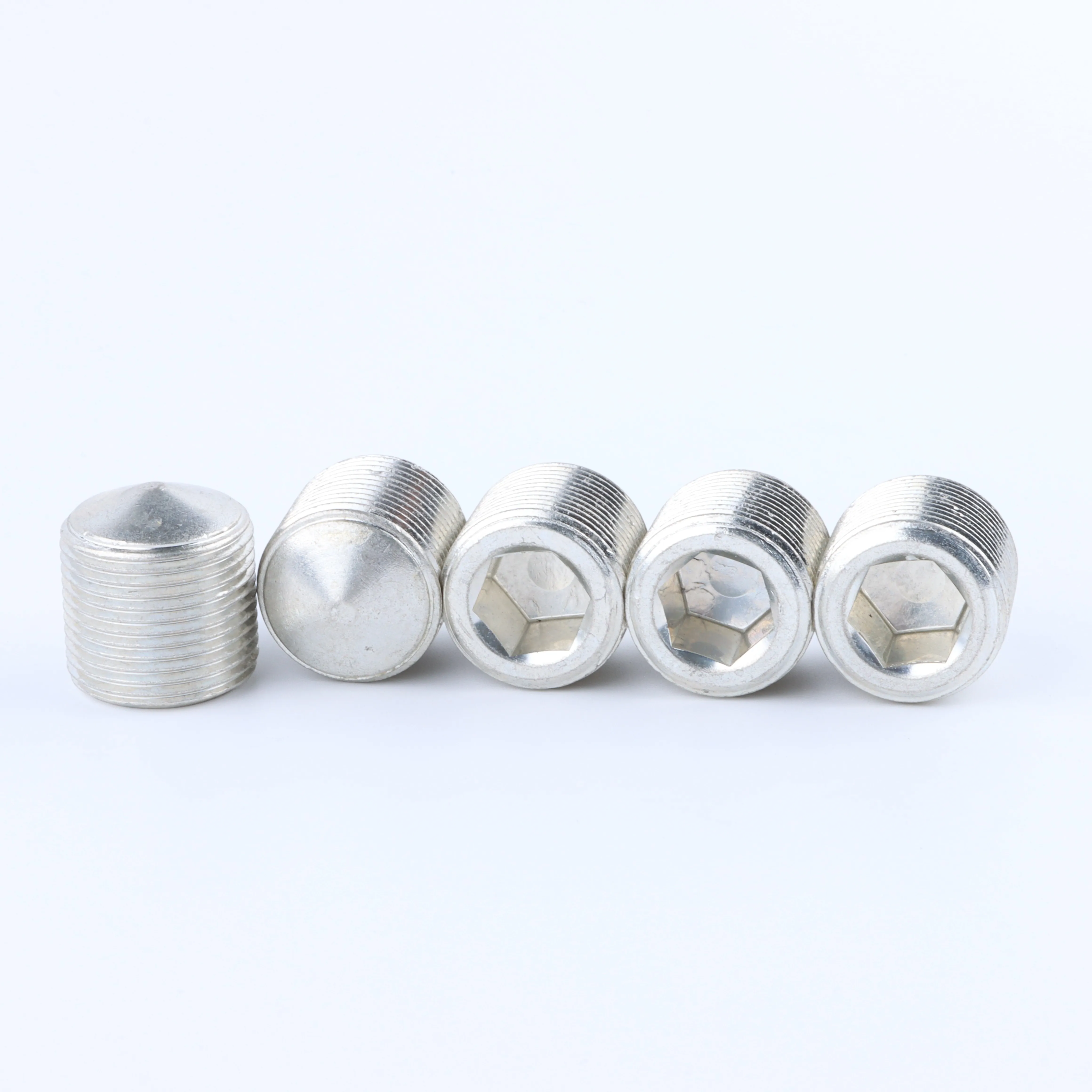 Set screw 6061 aluminum alloy screw inch American full series of slotted bolts directly supplied tin-plated grub screw