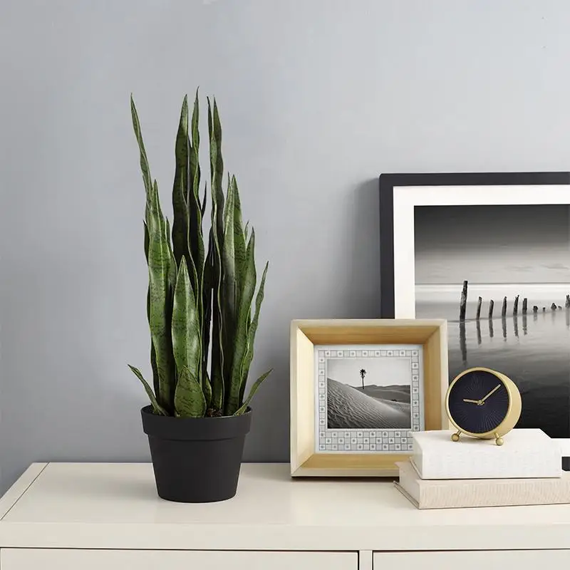 Cheap artificial plants bonsai home decor garden decoration green plants artificial sansevieria wholesale custom inventory