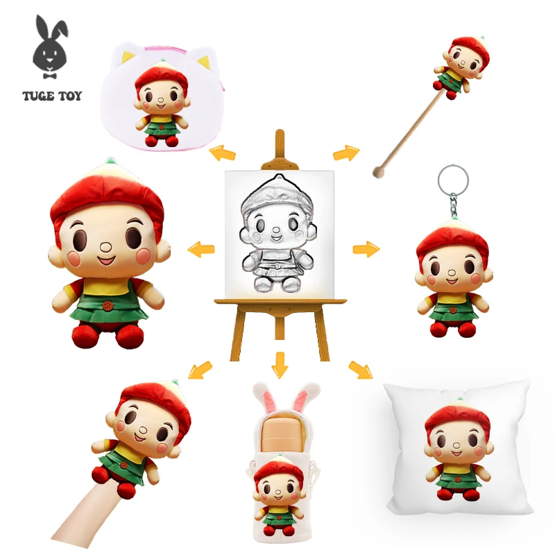 TUGE Custom blue 40cm 20cm 15cm 10cm plush doll make anime plush dolls with removable clothes stuffed plush dolls stray kids