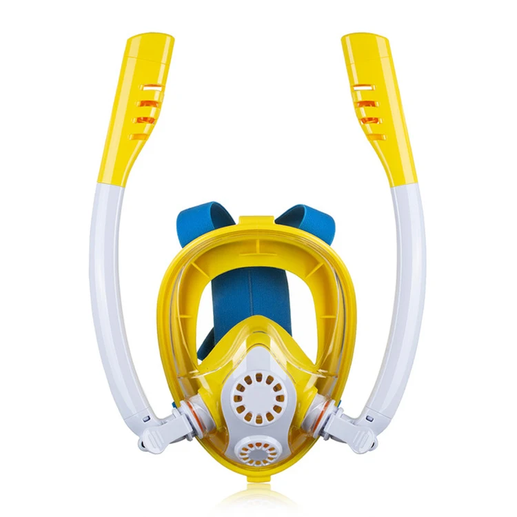 Children/kids Backstroke Swimming Breathing Snorkeling Diving Mask Anti Leak Diving Mask with Double Tubes