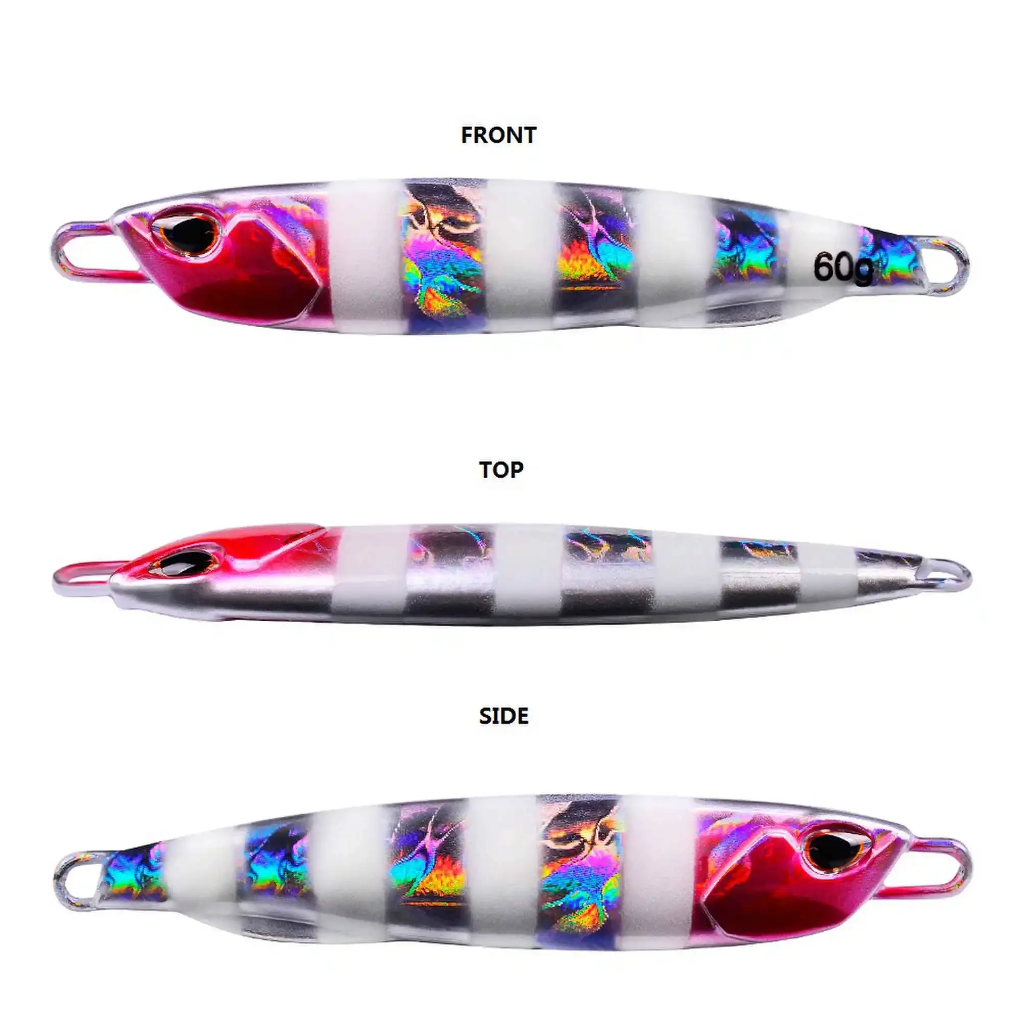 Factory High Quality 10g15g20g30g40g50g60g Lead Fishing Baits Metal Jig Lure Luminous Fishing Lure Hard Slow Jigbait Lure