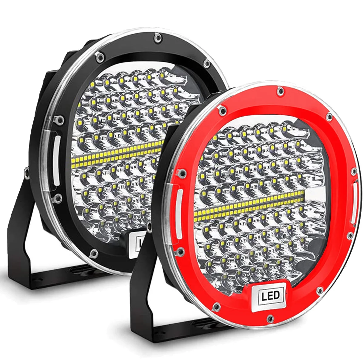 Super Bright 9 Inch Truck LED Work Light 378w Offroad Driving Lamp Round Spot Flood Beam Light for Jeep Wrangler 4x4